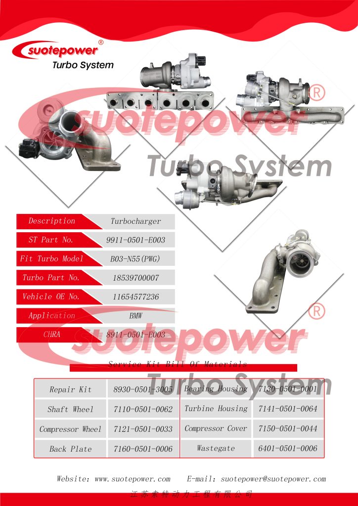 SP/NO : 9911-0501-E003 Replace：B03-N55(PWG) 18539700007 11654577236 BMW ...